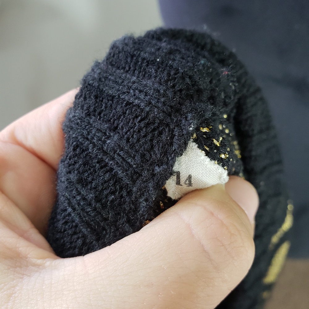 Gold Damask Print Vintage Sweater sz 14 - Picture 8 of 8